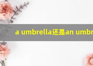 a umbrella还是an umbrella